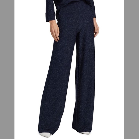 Chiara Boni Le Petit Robe Nazife Glitter Pants in Midnight Blue - Picture 4 of 6